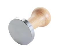 Il caffè schiacciante, Pressino caffè in Acciaio Inox con Supporto e Manico in Legno Multicolor 15x10x6,5cm(Argento)