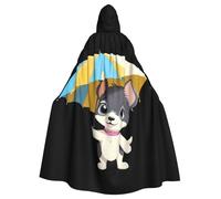 Il cagnolino con l'ombrello Modello Halloween Mantello con cappuccio per adulti da indossare durante Halloween, giochi di ruolo