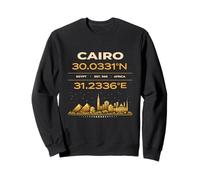 Il Cairo Egitto Coordinate Minimal City Identity Design Felpa