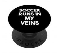 Il calcio corre nelle mie vene - Calcio divertente PopSockets PopGrip Adesivo