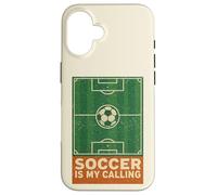 Il calcio è la mia dichiarazione minima sul campo da calcio e sulla palla Custodia per iPhone 16