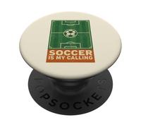 Il calcio è la mia dichiarazione minima sul campo da calcio e sulla palla PopSockets PopGrip Adesivo