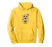 Il Calcio è la mia Terapia: stimolante Salute mentale dello Sport Felpa con Cappuccio, Unisex per Adulti, Limone, XXL