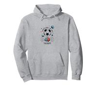 Il Calcio è la mia Terapia: stimolante Salute mentale dello Sport Felpa con Cappuccio, Unisex per Adulti, Grigio Melange, XL