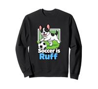 Il Calcio è Ruff Bulldog Francese Che Gioca a Calcio Portiere Scherzo Felpa