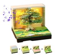 Il calendario 3D Treehouse lacera 2026 | Nota di arte della scultura di carta creativa | Memo pad di decorazione desktop multicolore per gli insegnanti scolastici studenti