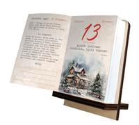 Il calendario del buongiorno da tavolo 2026 - con leggio in legno f.to 10x14 - L'unico a colori - sul retro ha i fatti del giorno - le curiosità dal mondo - l'unico che si sfoglia a libro