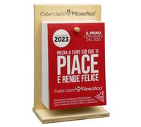 Il Calendario Filosofico 2023 con Supporto in Legno, Leggi Ogni Giorno Una Frase, Made in Italy Formato A6 da 10x14 cm