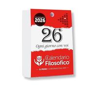 Il Calendario Filosofico 2026, Ricambio Formato A6 da 10x14 cm, Il Primo e L'Originale Calendario da Tavolo con 365 Giorni di Frasi Filosofiche, Leggi Ogni Giorno Una Frase, Ideato e Creato a Bologna