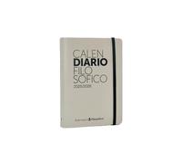 Il Calendario Filosofico Diario Agenda, Diario Scolastico o Universitario 2026, Agenda 17 mesi, Formato 12x17 cm, Con le Frasi, Pratico Elastico di Chiusura, Colore Ghiaccio