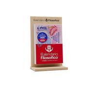 Il Calendario Filosofico Ultimi 6 Mesi 2025 Con Supporto in Legno, Formato A6 da 10x14 cm, Il Primo e L'Originale Calendario da Tavolo con Frasi Filosofiche, Ideato e Creato a Bologna