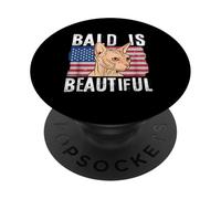 Il calvo è bellissimo gatto calvo per l'indipendenza del 4 PopSockets PopGrip Adesivo