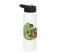 Il camaleonte mangia i ramen con le bacchette Stainless Steel Insulated Water Bottle