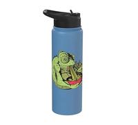 Il camaleonte mangia i ramen con le bacchette Stainless Steel Insulated Water Bottle