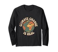 Il Cambiamento climatico è Reale Amo la Terra - Dichiarazione Eco Warrior Maglia a Manica