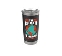Il cambiamento climatico sta cambiando il cambiamento climatico del riscaldamento globale Bicchiere termico in acciaio inox doppia parete