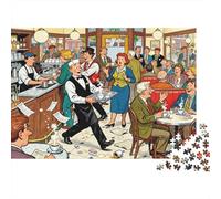 Il cameriere in un tradizionale caffè britannico Puzzle in Legno Impermeabile Puzzles Da 1000 Pezzi Per Adulti Impossibili Giochi Educativi