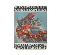 Il camion dei pompieri, se tutto è sotto controllo, non stai guidando abbastanza velocemente, poster vintage, targa in metallo, targa artistica, decorazione retrò in ferro, targa in alluminio per casa