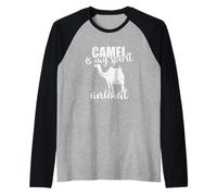 Il Cammello è Il Mio Dromedario Animale Spirito Maglia con Maniche Raglan