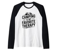 Il Campeggio è la mia Terapia Preferita per Gli Amanti della Natura Maglia con Maniche Raglan