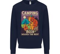 Il Campeggio Risolve La Maggior Parte Dei Miei Problemi Divertente Uomo Felpa