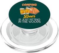 Il campeggio senza birra è solo seduto nel bosco PopSockets PopGrip per MagSafe