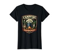 Il Campfire Coffee Club è Stato preparato a Cielo Aperto, Arte invecchiata Maglietta con Stampa Grafica Economica
