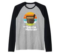 Il Campione della Sauna per Sauna, Benessere, Sauna Terme Maglia con Maniche Raglan