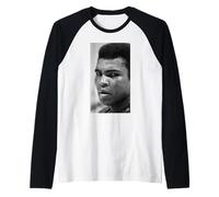 Il Campione di Boxe Muhammad Ali Si Allena per Joe Bugner Fight Maglia con Maniche Raglan