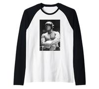 Il Campione di Boxe Muhammad Ali Si Allena per Leon Spinks Fight Maglia con Maniche Raglan
