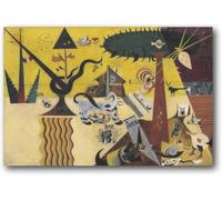 Il campo coltivato Di Joan Miro Manifesti Surrealismo Arte della parete Joan Miro Pittura su tela Stampe estetiche per l'arredamento del soggiorno 70x50cmx1 Senza cornice