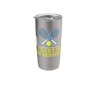 Il campo è in sessione Tennis Repeat Player Varsity Team Bicchiere termico in acciaio inox doppia parete