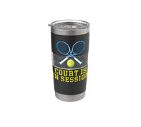 Il campo è in sessione Tennis Repeat Player Varsity Team Bicchiere termico in acciaio inox doppia parete
