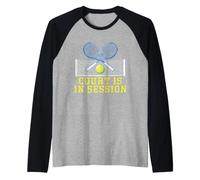 Il Campo è in sessione Tennis Repeat Player Varsity Team Maglia con Maniche Raglan
