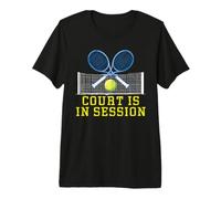 Il Campo è in sessione Tennis Repeat Player Varsity Team Maglietta Premium