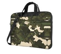 Il camuffamento dell'esercito ha stampato la cartella a tracolla della borsa a tracolla del computer portatile facile da usare quando viaggia per affari, Nero, 15.6 inch
