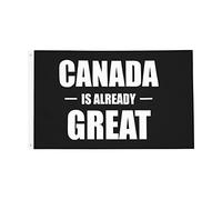 Il Canada è già un grande striscione con occhielli in metallo, bandiera stampata fronte-retro 3x5 piedi, striscione di auguri per giardino, cortile, casa, decorazioni per feste per interni ed esterni