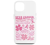 Il cancro al seno ha scelto la lotta con il nastro rosa pulcino ragazza sbagliata Custodia per iPhone 13
