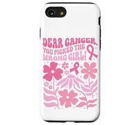 Il cancro al seno ha scelto la lotta con il nastro rosa pulcino ragazza sbagliata Custodia per iPhone SE (2020) / 7/8