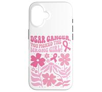 Il cancro al seno ha scelto la lotta con il nastro rosa pulcino ragazza sbagliata Custodia per iPhone 16
