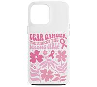 Il cancro al seno ha scelto la lotta con il nastro rosa pulcino ragazza sbagliata Custodia per iPhone 13 Pro Max