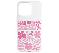 Il cancro al seno ha scelto la lotta con il nastro rosa pulcino ragazza sbagliata Custodia per iPhone 15 Pro Max