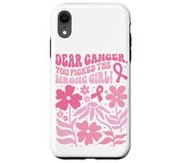 Il cancro al seno ha scelto la lotta con il nastro rosa pulcino ragazza sbagliata Custodia per iPhone XR