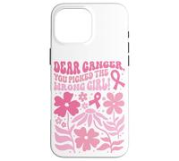 Il cancro al seno ha scelto la lotta con il nastro rosa pulcino ragazza sbagliata Custodia per iPhone 16 Pro Max