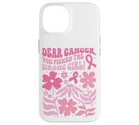 Il cancro al seno ha scelto la lotta con il nastro rosa pulcino ragazza sbagliata Custodia per iPhone 14