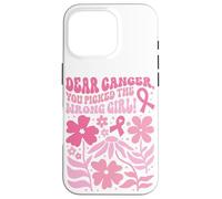Il cancro al seno ha scelto la lotta con il nastro rosa pulcino ragazza sbagliata Custodia per iPhone 16 Pro