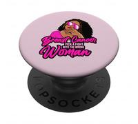 Il cancro al seno ha scelto una lotta con la ragazza nera della donna Wong PopSockets PopGrip Adesivo