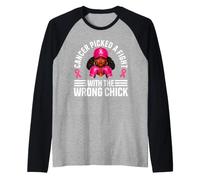 Il Cancro ha Scelto Una Lotta con la Ragazza sbagliata Afro Queen Maglia con Maniche Raglan