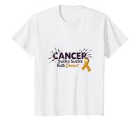 Il Cancro Succhia la Fede Non Citazione ispiratrice del Sopravvissuto Maglietta, Bambini, Bianco, 10 Anni