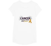 Il Cancro Succhia la Fede Non Citazione ispiratrice del Sopravvissuto Maglietta, Ragazze, Bianco, XS